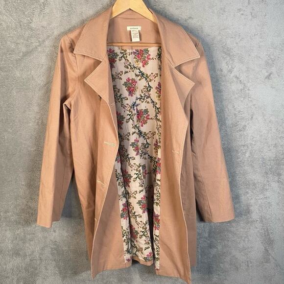 Sundance Trench Coat Large Double Breasted Normcore Timeless Boho Chic Capsule - Picture 3 of 14
